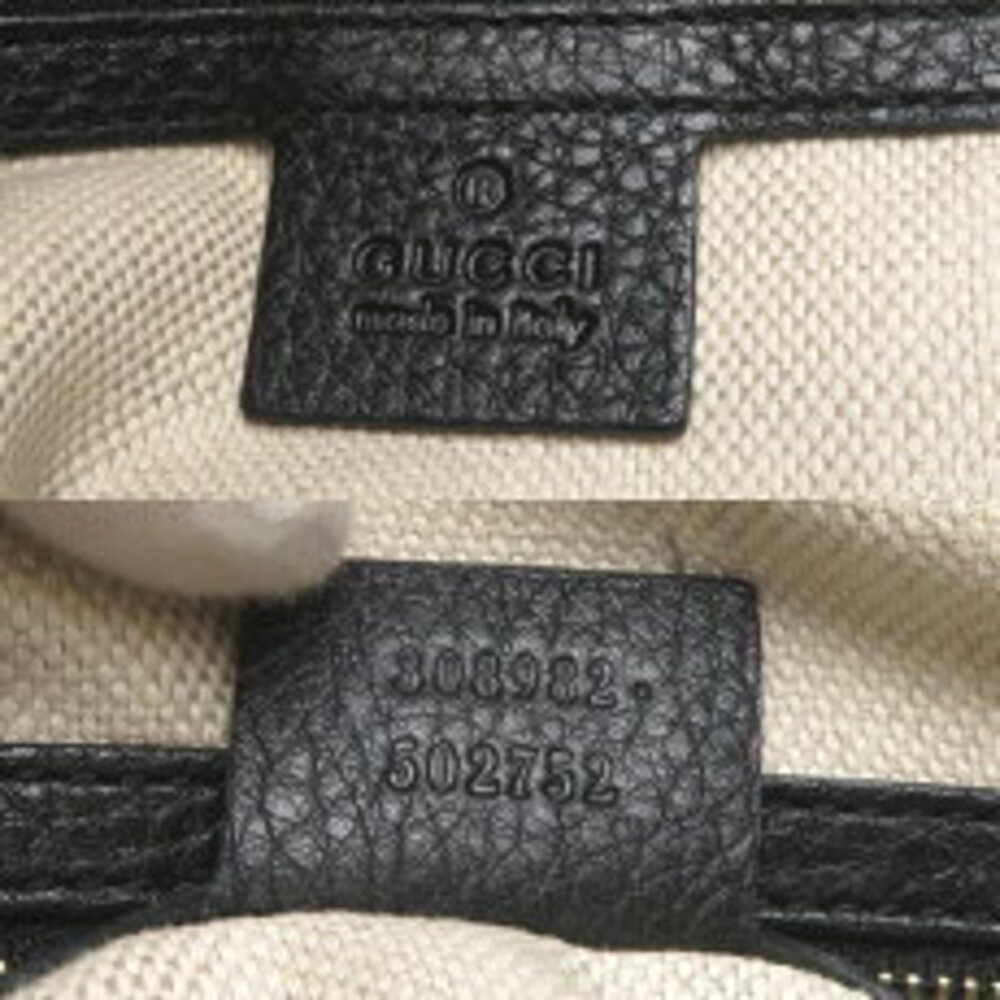 Gucci Soho Interlocking GG Shoulder Bag Leather Black - Picture 7 of 9